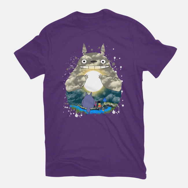 Totoro Moonlight-Womens-Fitted-Tee-JamesQJO