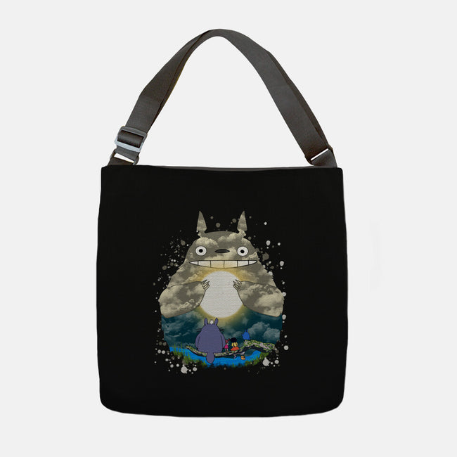 Totoro Moonlight-None-Adjustable Tote-Bag-JamesQJO