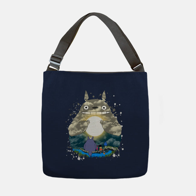 Totoro Moonlight-None-Adjustable Tote-Bag-JamesQJO