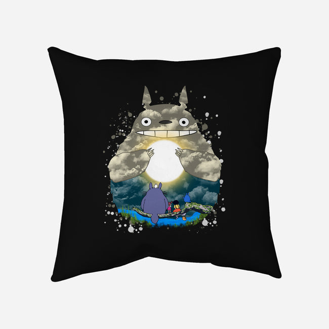 Totoro Moonlight-None-Non-Removable Cover w Insert-Throw Pillow-JamesQJO