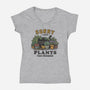 I Have Plants This Weekend-Womens-V-Neck-Tee-kg07