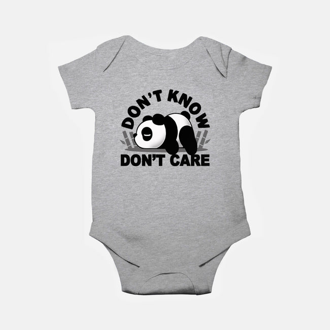 Don't Know Don't Care-Baby-Basic-Onesie-Vallina84