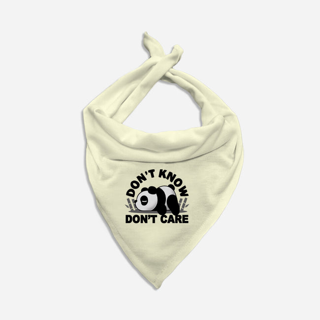 Don't Know Don't Care-Dog-Bandana-Pet Collar-Vallina84