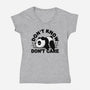 Don't Know Don't Care-Womens-V-Neck-Tee-Vallina84