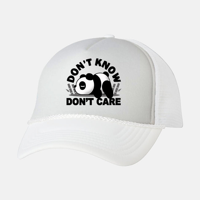 Don't Know Don't Care-Unisex-Trucker-Hat-Vallina84