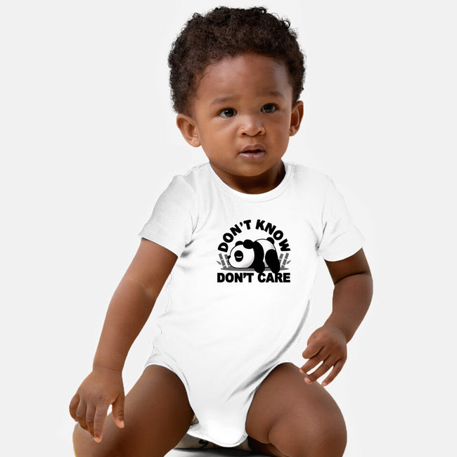 Don't Know Don't Care-Baby-Basic-Onesie-Vallina84