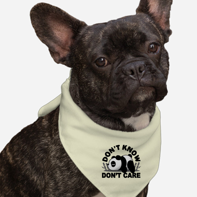 Don't Know Don't Care-Dog-Bandana-Pet Collar-Vallina84