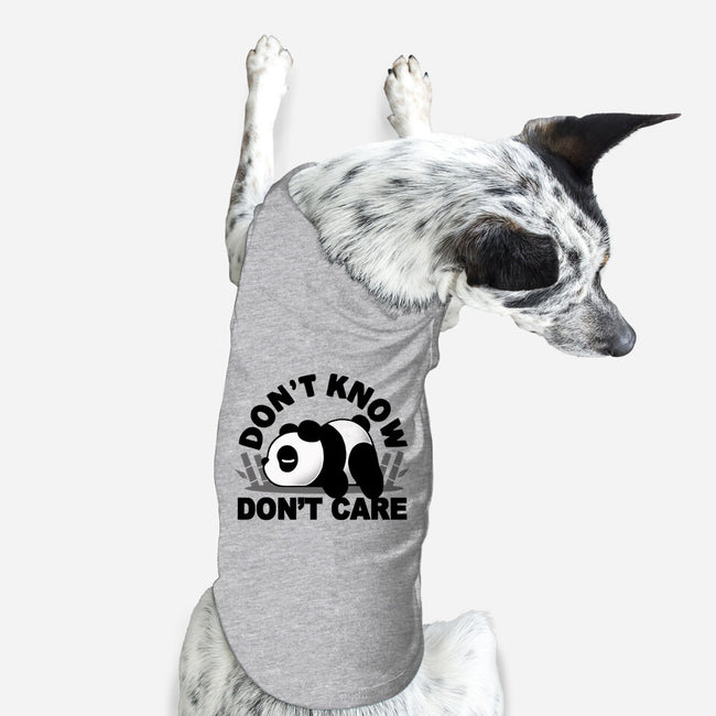 Don't Know Don't Care-Dog-Basic-Pet Tank-Vallina84