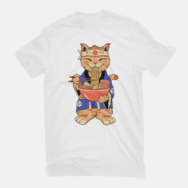 Ramen Meowster Standing-Womens-Fitted-Tee-vp021