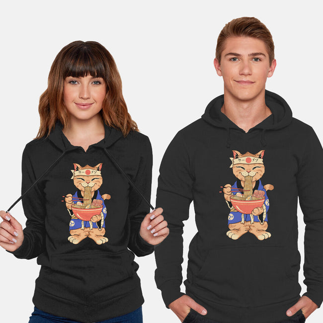 Ramen Meowster Standing-Unisex-Pullover-Sweatshirt-vp021