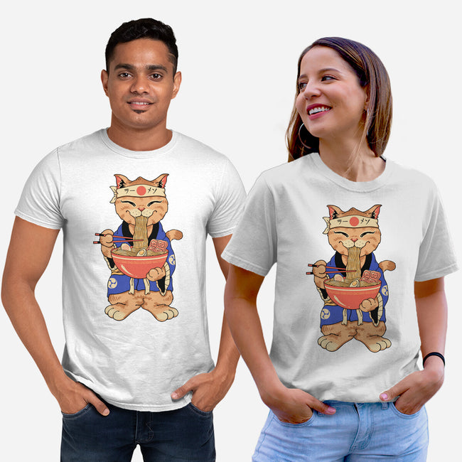 Ramen Meowster Standing-Unisex-Basic-Tee-vp021