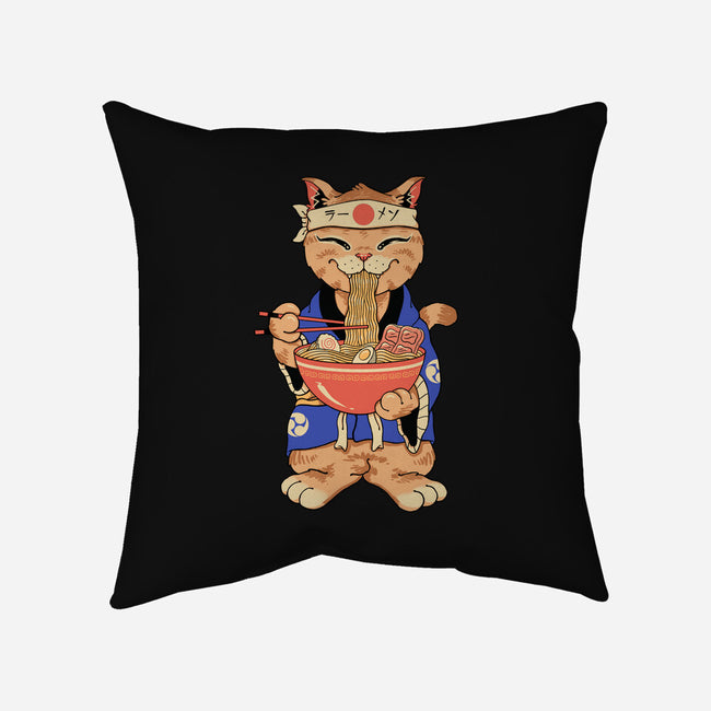 Ramen Meowster Standing-None-Non-Removable Cover w Insert-Throw Pillow-vp021