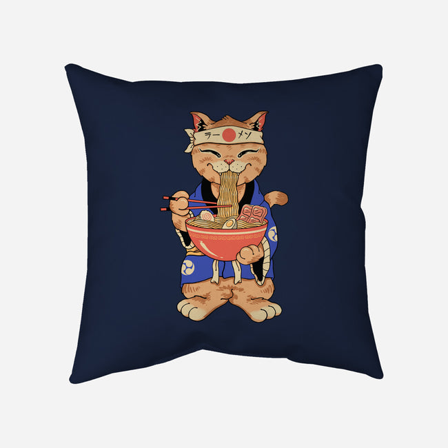 Ramen Meowster Standing-None-Non-Removable Cover w Insert-Throw Pillow-vp021