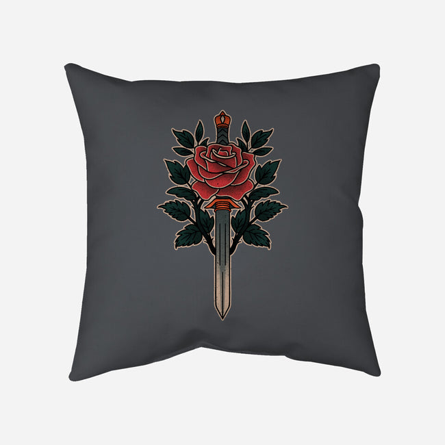 Blade Of Roses-None-Non-Removable Cover w Insert-Throw Pillow-fanfreak1