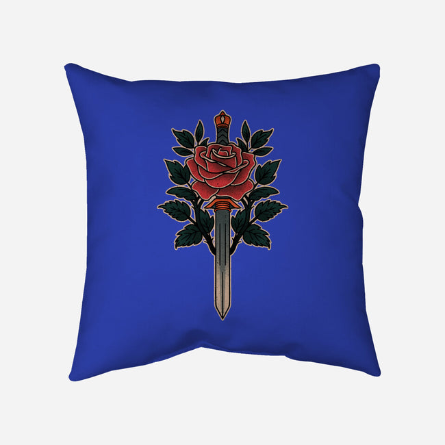 Blade Of Roses-None-Removable Cover-Throw Pillow-fanfreak1