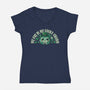 My Cat Is My Lucky Charm-Womens-V-Neck-Tee-erion_designs