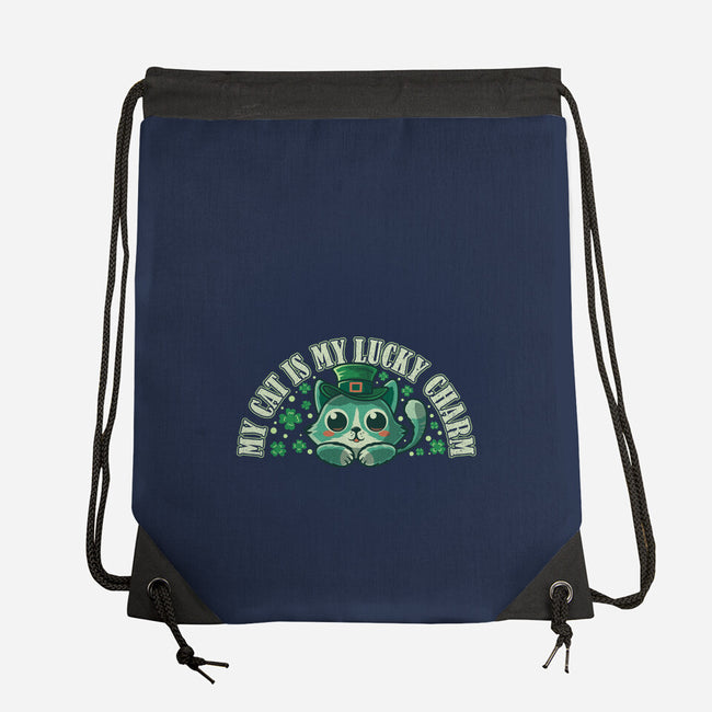 My Cat Is My Lucky Charm-None-Drawstring-Bag-erion_designs