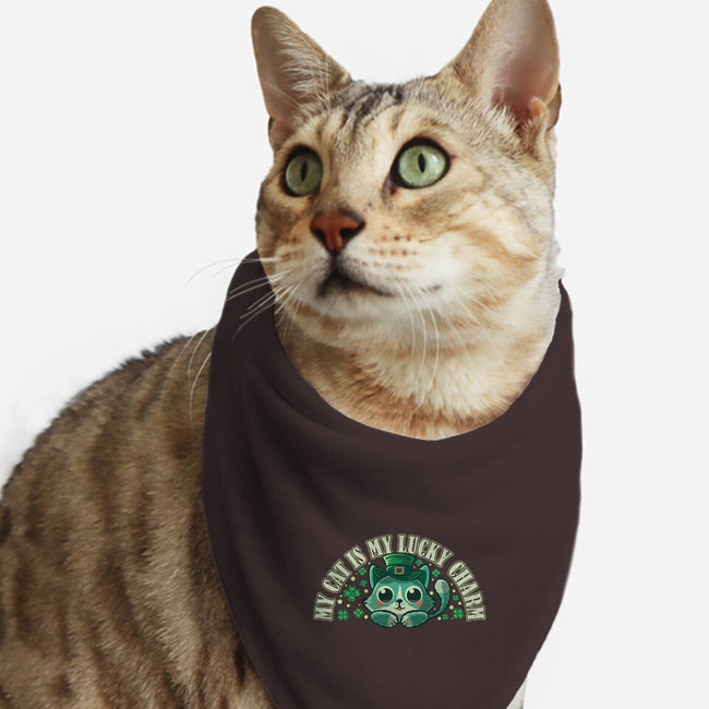 My Cat Is My Lucky Charm-Cat-Bandana-Pet Collar-erion_designs