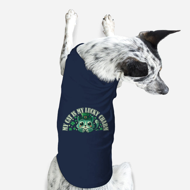 My Cat Is My Lucky Charm-Dog-Basic-Pet Tank-erion_designs