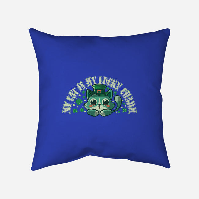 My Cat Is My Lucky Charm-None-Removable Cover w Insert-Throw Pillow-erion_designs