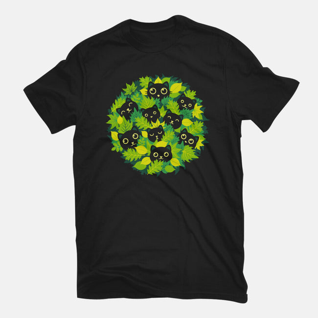 Spring Leaf Kittens-Womens-Fitted-Tee-erion_designs