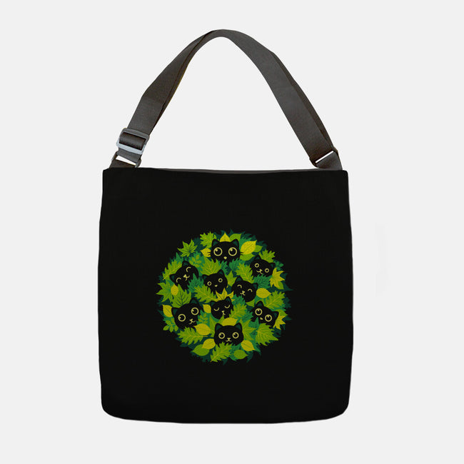 Spring Leaf Kittens-None-Adjustable Tote-Bag-erion_designs