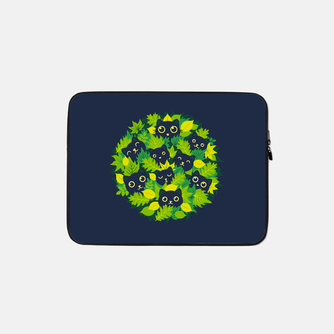 Spring Leaf Kittens-None-Zippered-Laptop Sleeve-erion_designs
