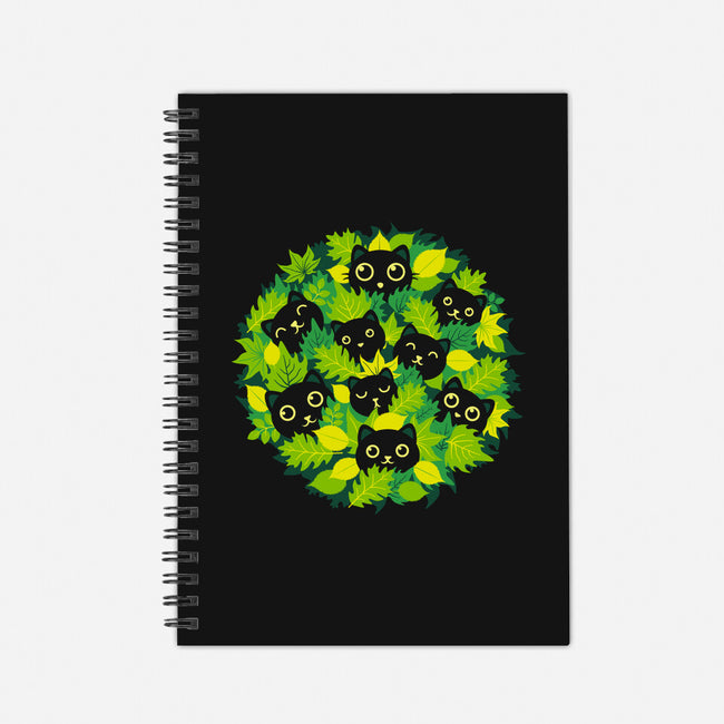 Spring Leaf Kittens-None-Dot Grid-Notebook-erion_designs