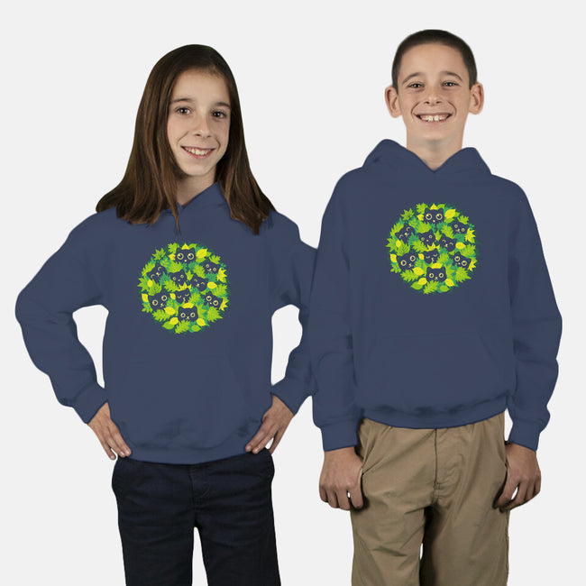 Spring Leaf Kittens-Youth-Pullover-Sweatshirt-erion_designs