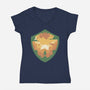 Hylian Shield-Womens-V-Neck-Tee-RamenBoy