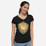 Hylian Shield-Womens-V-Neck-Tee-RamenBoy