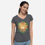 Hylian Shield-Womens-V-Neck-Tee-RamenBoy