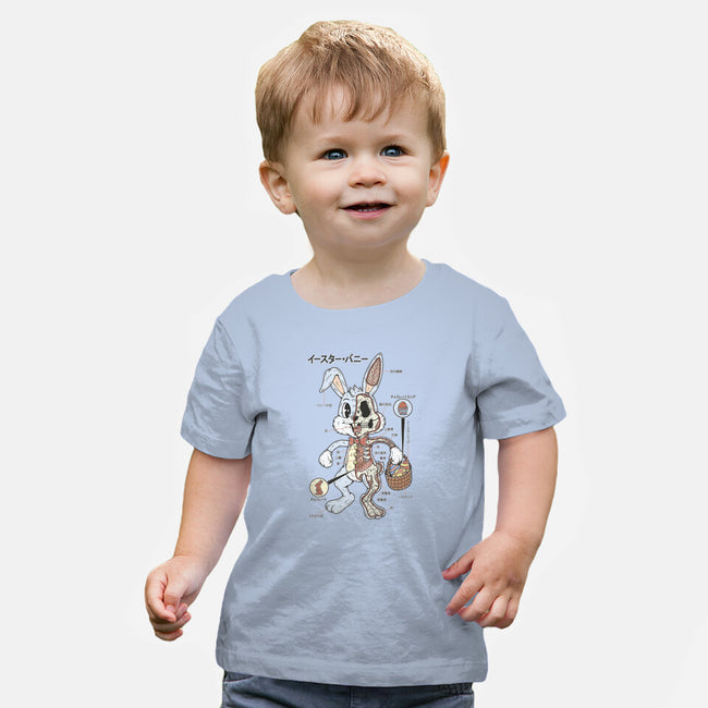 Easter Bunny Anatomy-Baby-Basic-Tee-Firebrander