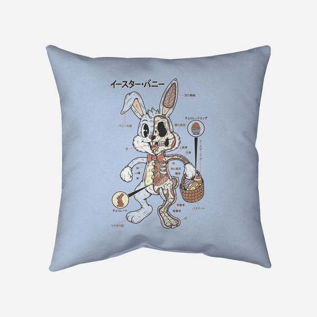 Easter Bunny Anatomy-None-Non-Removable Cover w Insert-Throw Pillow-Firebrander