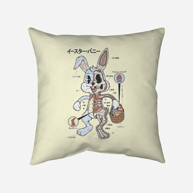 Easter Bunny Anatomy-None-Non-Removable Cover w Insert-Throw Pillow-Firebrander