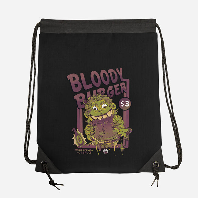 Burger Monster-None-Drawstring-Bag-MeanMonkey