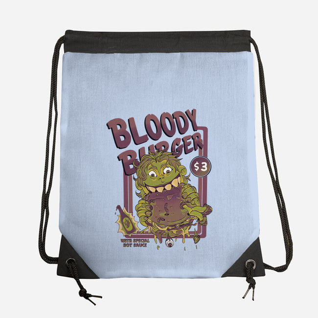 Burger Monster-None-Drawstring-Bag-MeanMonkey