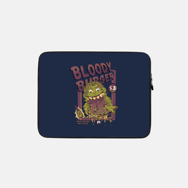 Burger Monster-None-Zippered-Laptop Sleeve-MeanMonkey