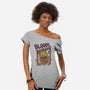 Burger Monster-Womens-Off Shoulder-Tee-MeanMonkey