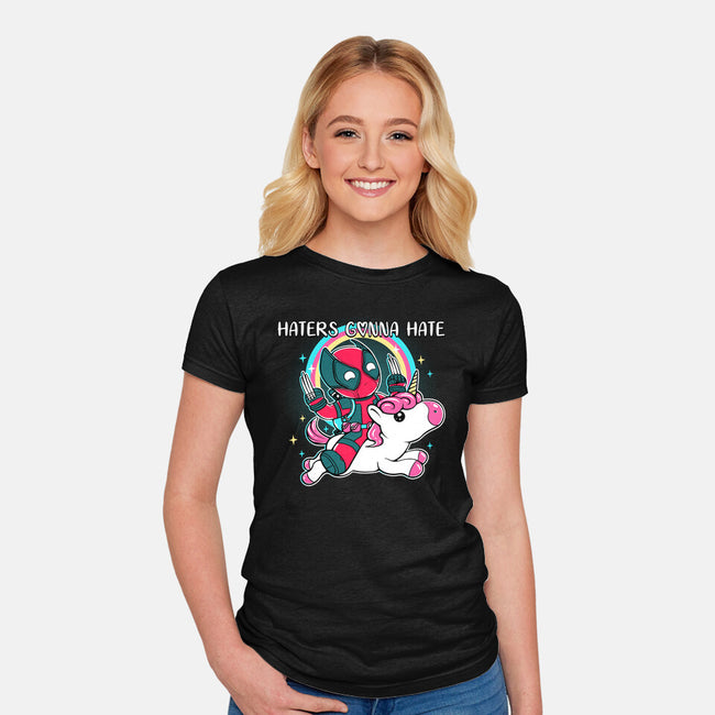 Haters Gonna Hate-Womens-Fitted-Tee-naomori