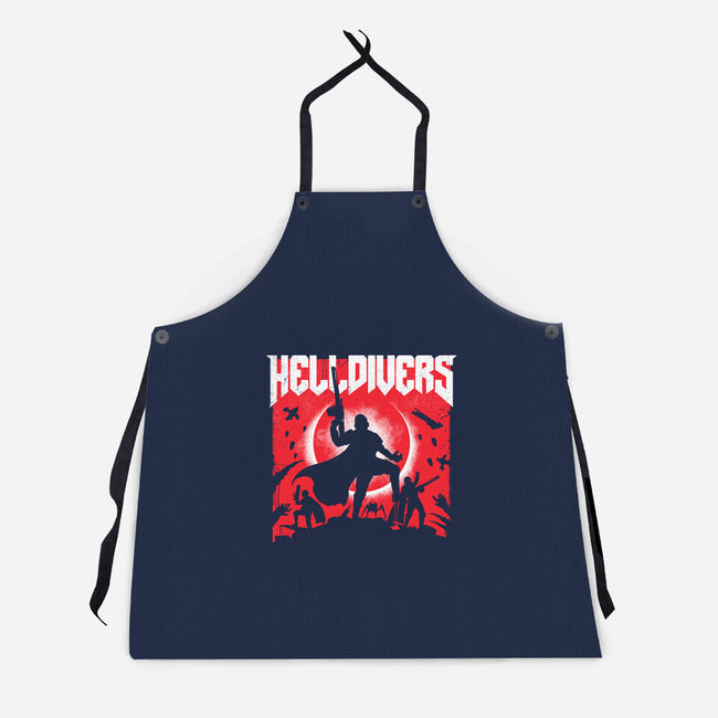 Helldivers Doom-Unisex-Kitchen-Apron-rocketman_art