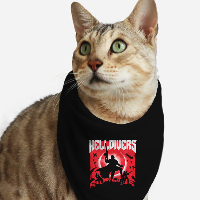 Helldivers Doom-Cat-Bandana-Pet Collar-rocketman_art