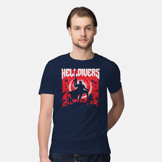 Helldivers Doom-Mens-Premium-Tee-rocketman_art