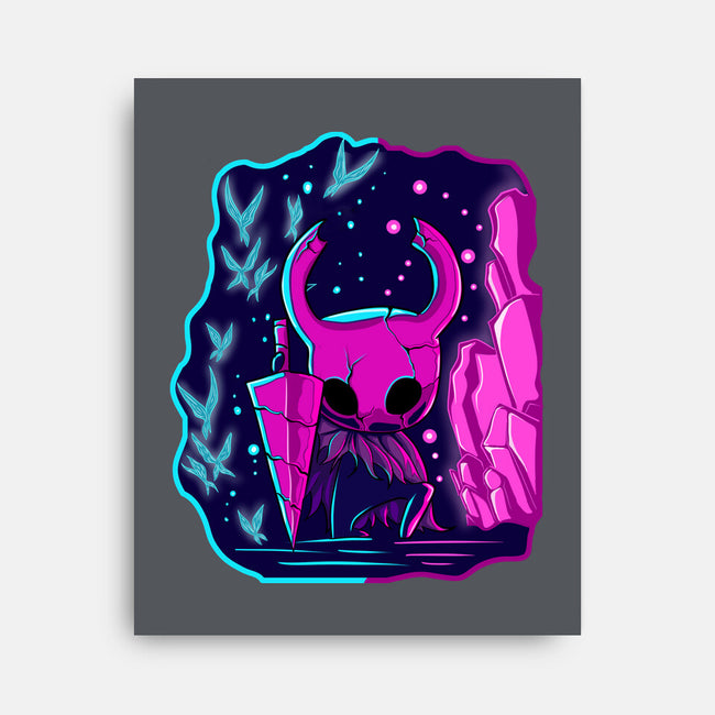 The Hollow Neon Knight-None-Stretched-Canvas-nickzzarto