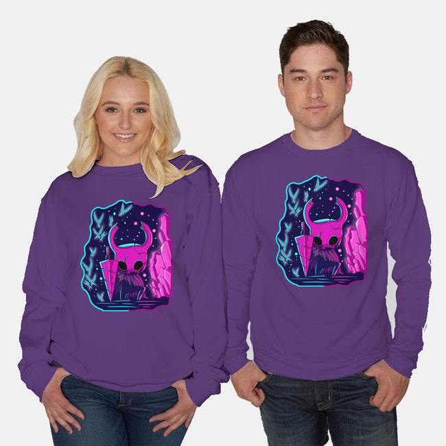 The Hollow Neon Knight-Unisex-Crew Neck-Sweatshirt-nickzzarto