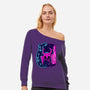 The Hollow Neon Knight-Womens-Off Shoulder-Sweatshirt-nickzzarto