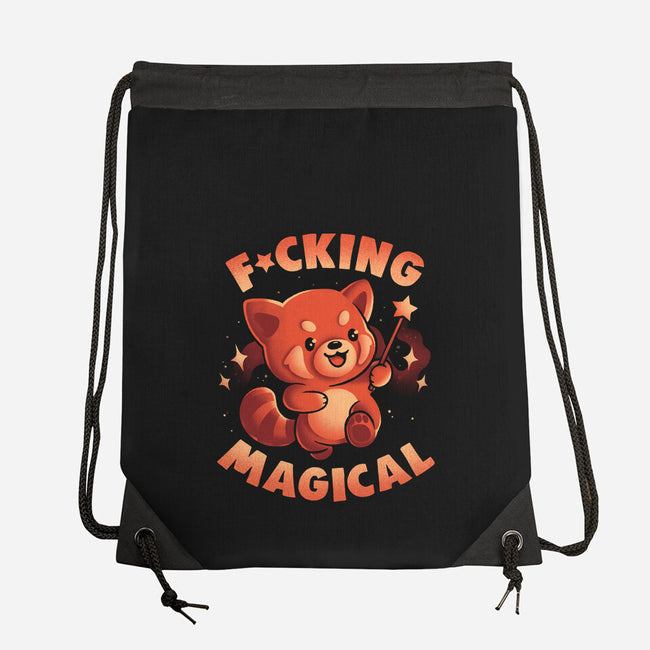 Red Panda Magic-None-Drawstring-Bag-eduely