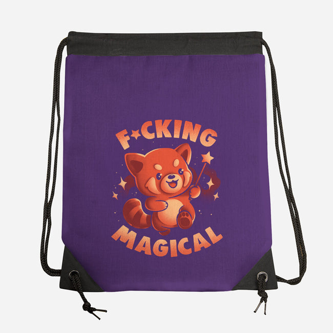 Red Panda Magic-None-Drawstring-Bag-eduely