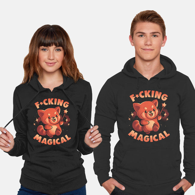 Red Panda Magic-Unisex-Pullover-Sweatshirt-eduely