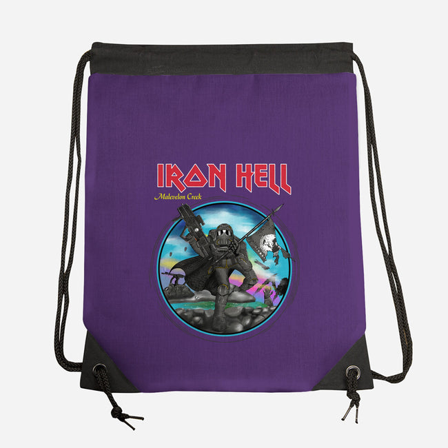 Iron Hell-None-Drawstring-Bag-rocketman_art